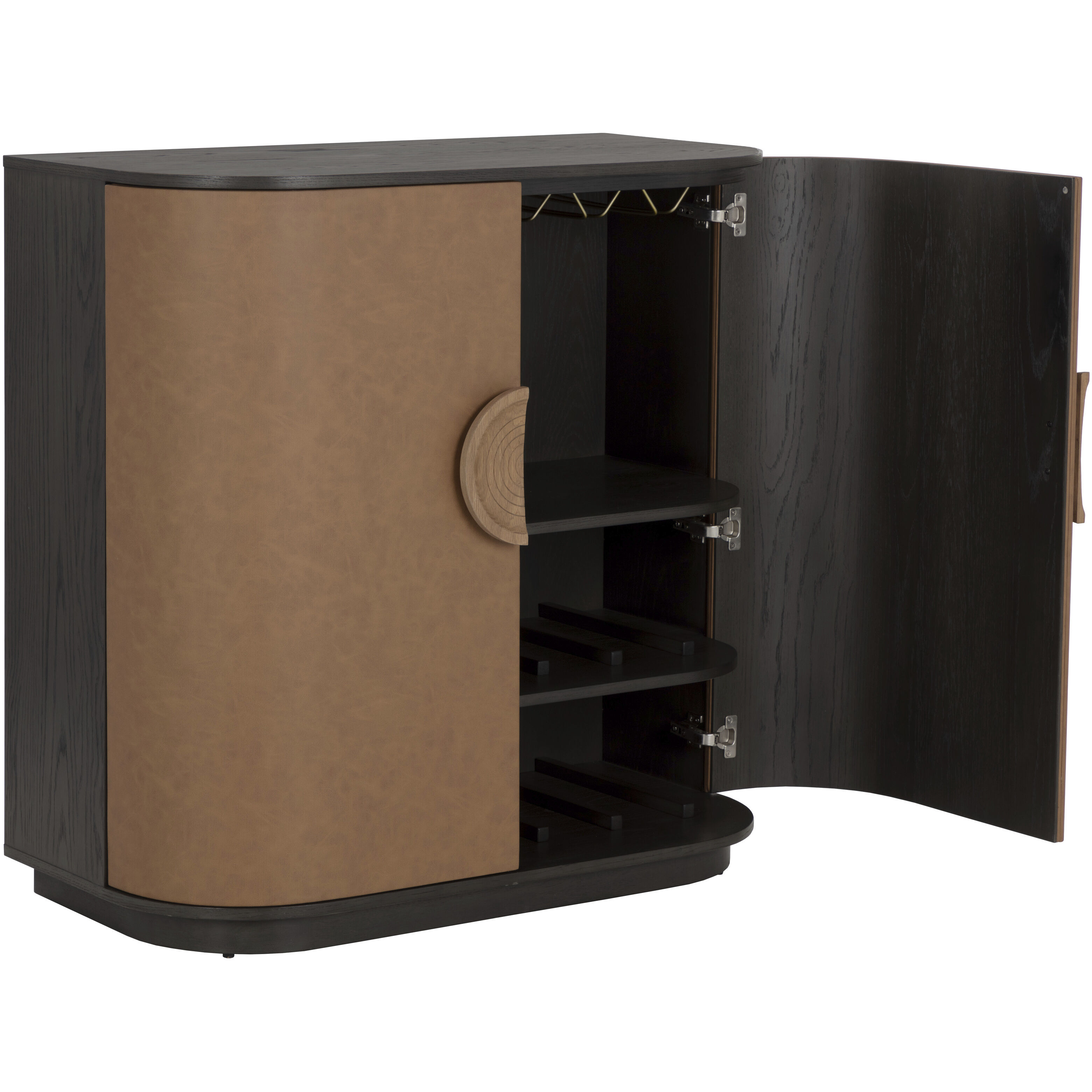 Dresden Cognac / Smoke Grey Bar Cabinet